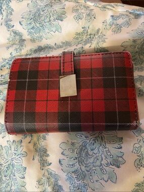 ❤️red black Plaid Wallet🖤